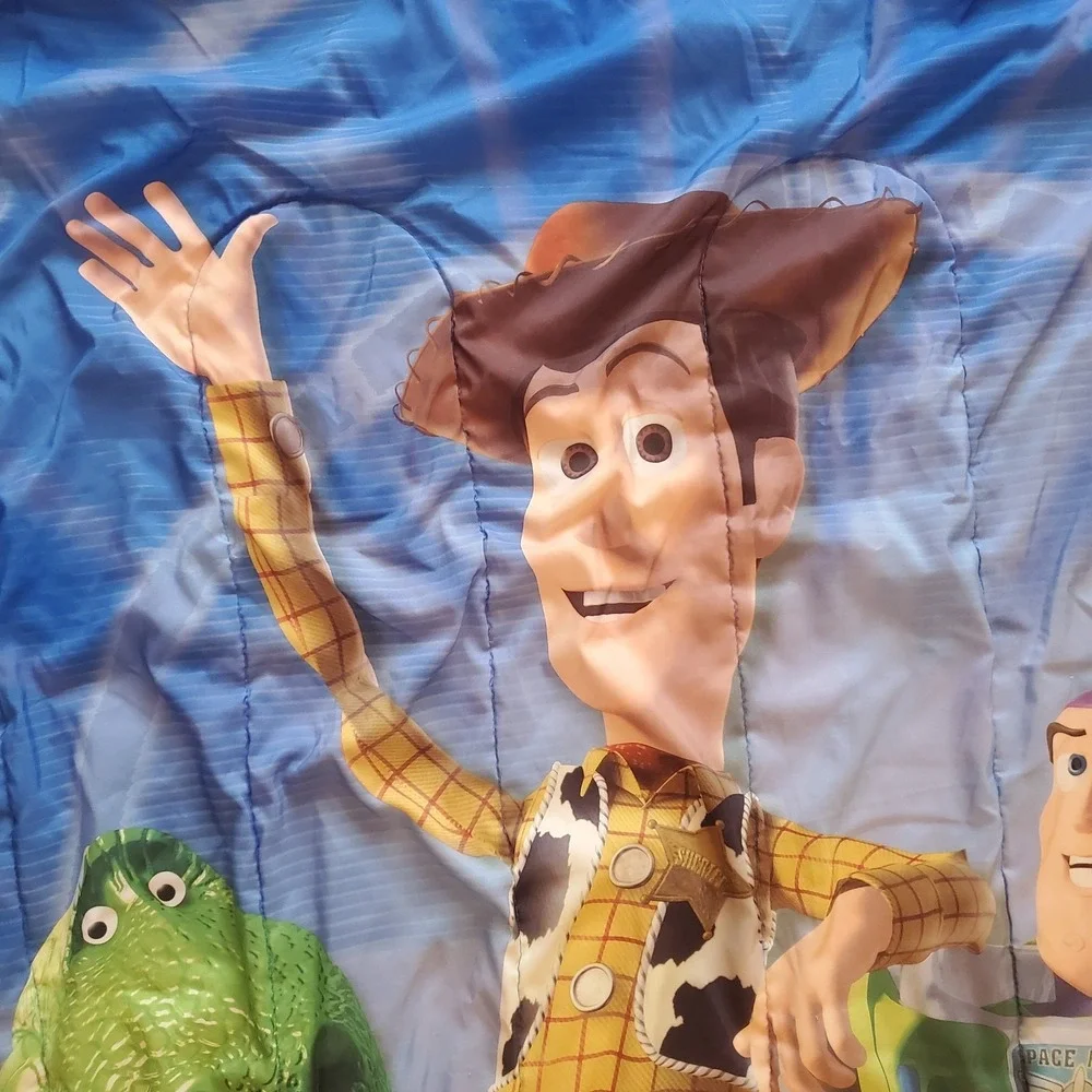 Toy Story 3 No Toy Gets Left Behind Twin Comforter, Dinosaur, Woody, Buzz Slinky